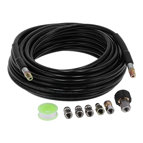 CHICIRIS Abwasserkit 5800 Psi Abflussschlauch Einfach zu Bedienungsunterdrückter-Zubehör für Hausbesitzer PVC+Gummi+Edelstahl+Messing von CHICIRIS