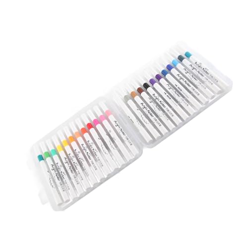 CHICIRIS Acrylfarbenmarkierungen Starke Abdeckung Schnell Trocken Runde Trommelgraffiti -Marker für Glas Metallholz 24 Pack (24 Farben) von CHICIRIS