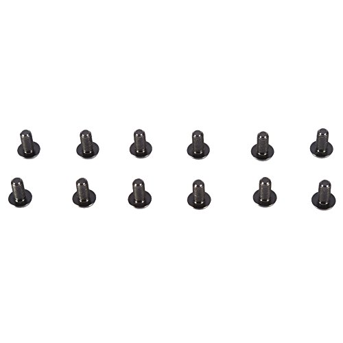 CHICIRIS Alloy Bike Head Bolts Schrauben Verschlussleichter Leicht Langlebig für Automobil -Rennen 12PCs (Black) von CHICIRIS