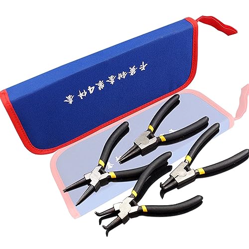 CHICIRIS Antioxidation Circlip -Zange Ein Starkes und Dauerhaftes Handbetriebenes Werkzeug für Verschiedene Anwendungen (Schwarzer Doppelabschnitt 6 Zoll) von CHICIRIS