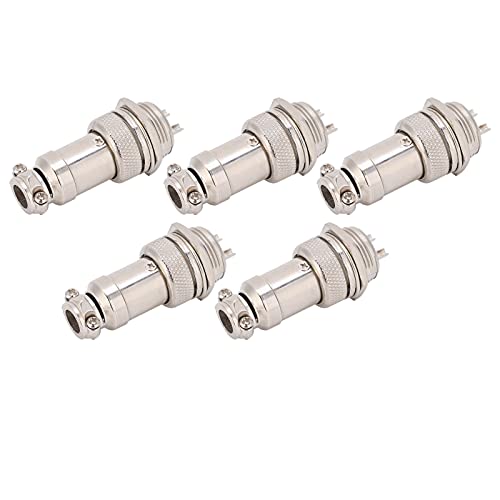 CHICIRIS Aviation Plug Connector Langlebige Männliche Weibliche Drahttafel -Power -Chassis für Datenerfassungssysteme, GX16 16mm 450 V, 5pcs (2Pin) von CHICIRIS