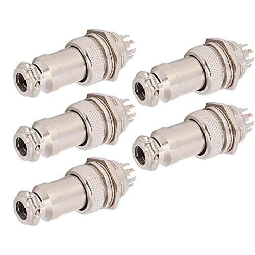 CHICIRIS Aviation Plug Connector Langlebige Männliche Weibliche Drahttafel -Power -Chassis für Datenerfassungssysteme, GX16 16mm 450 V, 5pcs (8-polig) von CHICIRIS