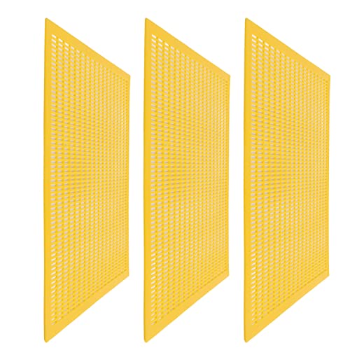 CHICIRIS Beehive Separated Board, Bee Queen Separated Board, 3pcs Plastic Bee Queen Protect Excluder Trapping Grid Net Tool Imkerei Separated Bee Queen Board Gelb von CHICIRIS