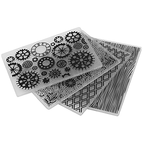 CHICIRIS DIY -Präge -Ordner Scrapbooking Plastikvorlage Zum Erstellen von Erhöhten Designs für Papierprojekte Craft Tool 4PCS von CHICIRIS