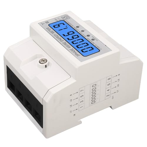 CHICIRIS Digital 3 -Phase -Strommessgerät mit LCD Display 10-100A 230 V 400 V Wechselstromkraftergie Energie Monitor für Wohnung, Krankenhaus, Schule von CHICIRIS