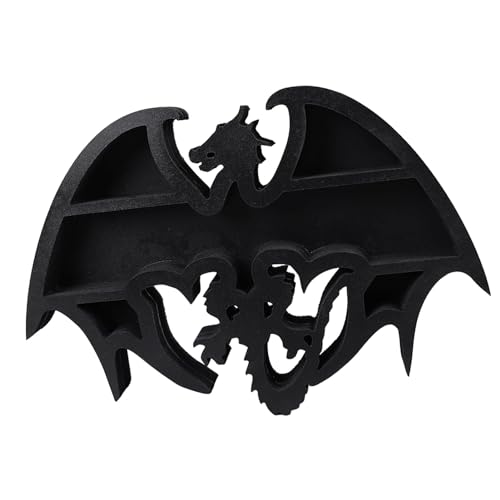 CHICIRIS Dragon Design Crystal Display Raumsparung für Schlafzimmer Büro - Starkes Holzsteinregal -Display für Steinkollektion Enthusiasten von CHICIRIS