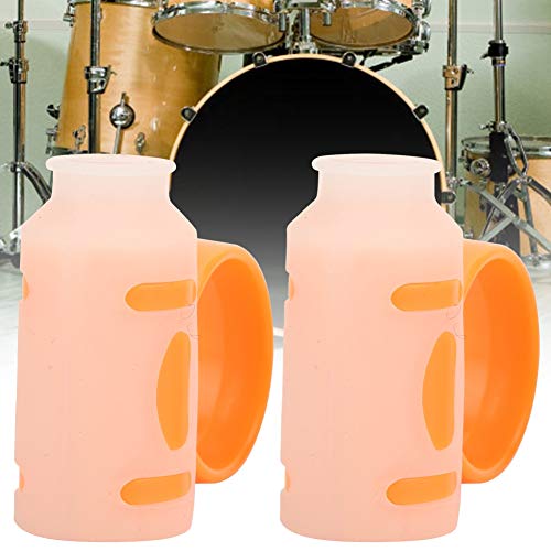 CHICIRIS Drumstick-SteuerClip-Nachwachen Griff, Rutschfestes Design, für Anfänger Geeignet, Verbessert Die Trommeltechnik (Schwarz (Weiß-Orange) von CHICIRIS