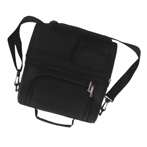 CHICIRIS Dual -Fach Isolierte Kühlere Bag -Leckdosen Lunchbox mit Schultergurt für Frauen Camping Wandern, Leckere Kühlere Lebensmittelbehälter Ideal Zum Reisen, Strand, Picknick, (Black) von CHICIRIS