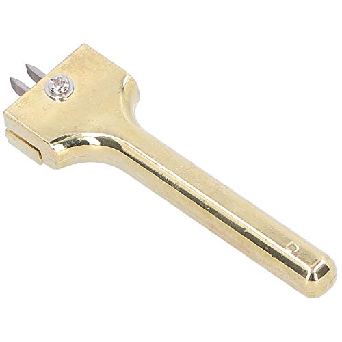 CHICIRIS Edelstahl Einstellbarer Gabel Puncher Ergonomisches Design Magnetknopf Installationstool Praktisches Lederhandwerk -Werkzeug für Handwerksliebhaber, die Zum Tragen Geeignet Sind (GOLD) von CHICIRIS