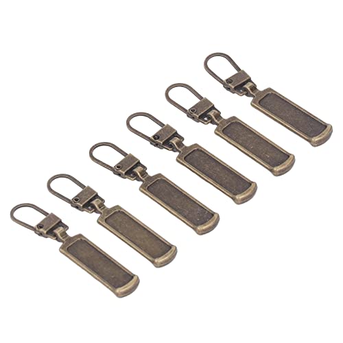 CHICIRIS Edelstahl -Reißverschluss -Ersatzkit Colred 6pcs Colred Trrute Truck für Handtaschen für Gepäckgepäck (Bronze) von CHICIRIS