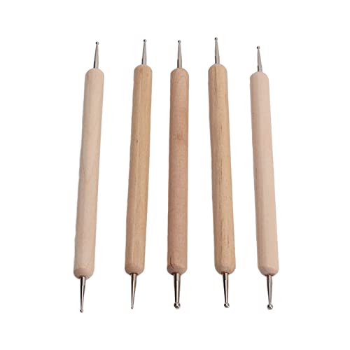 CHICIRIS Eindrückungsstifte Langlebige Doppelte Endverfolgungs -Doting -Stylus für Ton Keramik Skulptur, 5 PCs für Handwerksprojekte von CHICIRIS