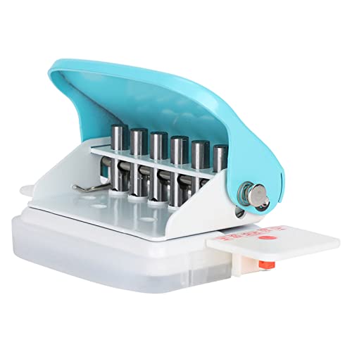CHICIRIS Einstellbares Grünes Handbuch Loch Punch für A4 -Papierstanzen mit Lineal Design für Büro-/Heimnutzung - A4/A5/B5 Loch Stanzmaschine für DIY Projekte von CHICIRIS