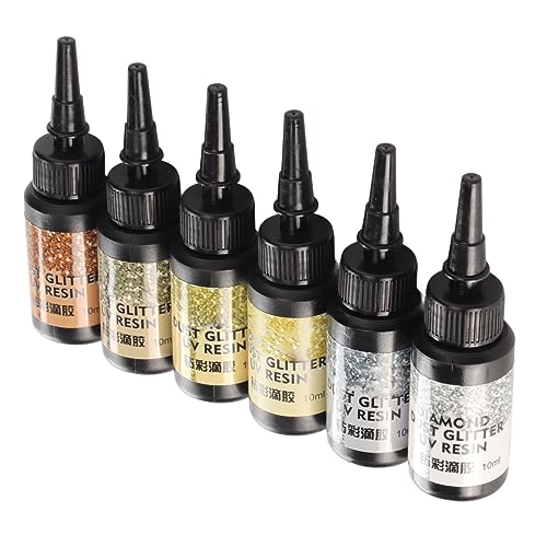 CHICIRIS Farbiger UV -Harz Schnell Härtungsstiftförmiger Kleber für DIY -Schmuckhandwerk für Harzschmuck und Handwerkskorte 6pcs (Gelbe Serie) von CHICIRIS