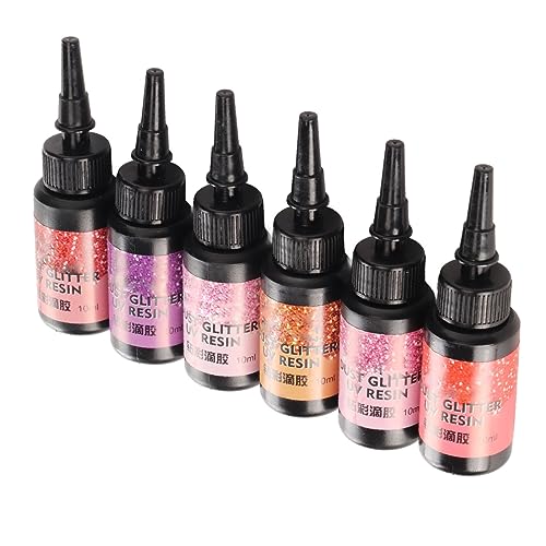 CHICIRIS Farbiger UV -Harz Schnell Härtungsstiftförmiger Kleber für DIY -Schmuckhandwerk für Harzschmuck und Handwerkskorte 6pcs (Rote Serie) von CHICIRIS