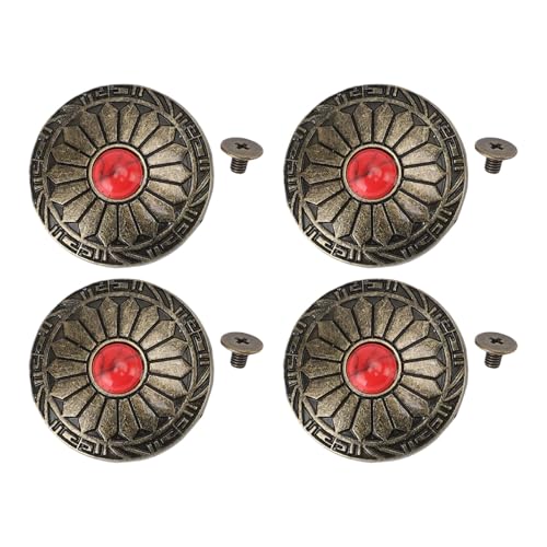 CHICIRIS Funktionales Sonnenblumenmuster Bronze Dekorative Schraubenknöpfe, 10 Sätze Vintage -Nietknöpfe Zur Sicherheit bei der Beutelbefestigung von CHICIRIS