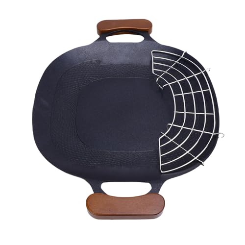 CHICIRIS Grill Platte Schnell Heizung Antihaft Beschichtung Aluminium Legierung BBQ Grill Pfanne mit Abnehmbarem Griff und Öl Abfluss Auslauf für Outdoor Camping von CHICIRIS