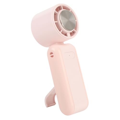 CHICIRIS Handheld-Lüfterbatterie Betrieben Wiederaufladbare 5-Gang-Tragable-Hals-Haken-Design mit 3600-mAh-Akku für die Arbeit Im Freien (PINK) von CHICIRIS