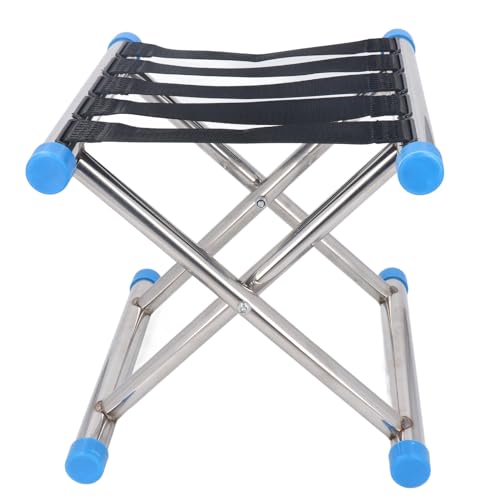 CHICIRIS Hochleistungsklapper Hocker Outdoor Tragbar für Fischereicamping, 60 Kg Ladungskapazität, Edelstahlhalterung, Tragbarer Camp -Sitz, Picknick -Gartenarbeit (A) von CHICIRIS