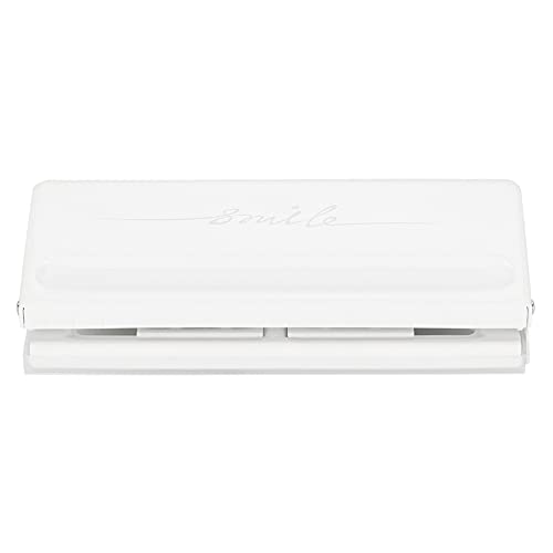 CHICIRIS Hochwertig Einstellbarer Abstandsloch -Puncher Zum Glatten Schneiden, Papierlochstempel für Büroschulen Liefert Rosa/weiß/schwarz, Häuslich und Bürogebrauch (WHITE) von CHICIRIS