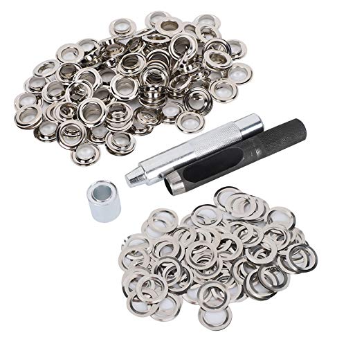 CHICIRIS Hollow Eyelets Kit Einfach zu Bedienende Trommeten-Werkzeug-Set für Kleidungszubehör 100-Set mit Aufbewahrungsbox von CHICIRIS