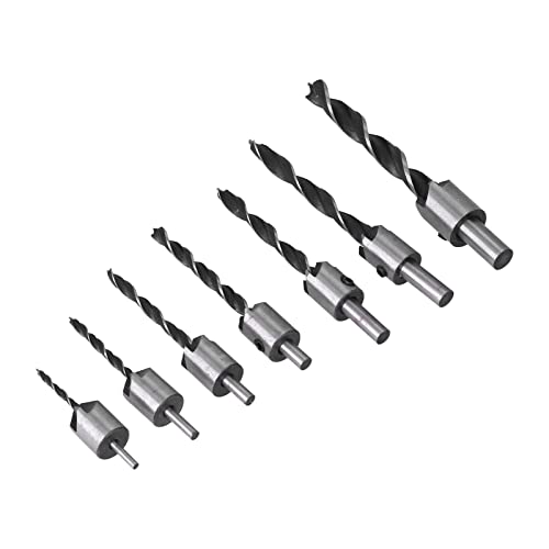 CHICIRIS Holz Counterunk -Bohrer Bit Set Hochgeschwindigkeit Stahl Carpentry Reamer für Holzbearbeitungsbank Bohrer Hand, Langlebiges Counterunk -Kombinationskit für Holz CHICIRIS Holz Counterunk -Bohrer Bit Set Hochgeschwindigkeit Stahl Carpentry Reamer für Holzbearbeitungsbank Bohrer Hand, Langlebiges Counterunk -Kombinationskit für Holz von CHICIRIS