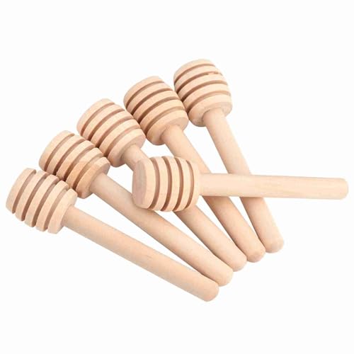 CHICIRIS Honig Dipper, 50 Stück Natürliche Holz Rühr Stäbe für Marmelade Honig Butter Küche Backsp Enden und Sammeln, Holz Rühr Stäbchen (Mini 8CM) von CHICIRIS