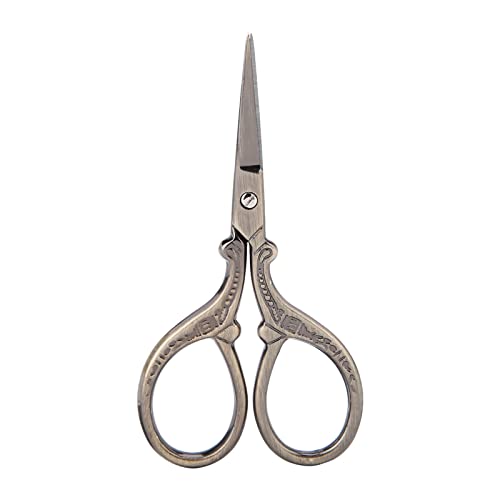 CHICIRIS Kleine Schere Antike Nähschere für Cross-Stitch-DIY, Polierter Edelstahlschere für Künstlerische Werke. (Bronze) von CHICIRIS