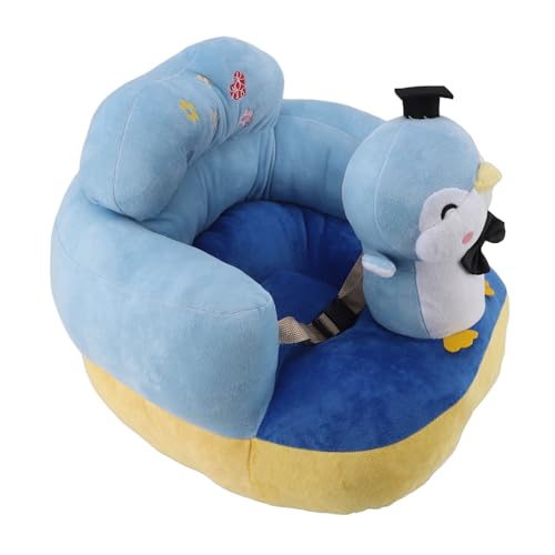 CHICIRIS Kleinkindsofa-Stuhl, Anti-Fall-Baby-Sitzsofa mit Niedlicher Form, Verstellbarer Winkel (Blauer Pinguin) von CHICIRIS