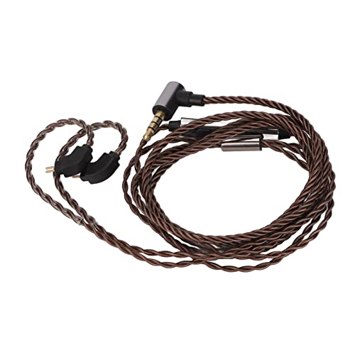 CHICIRIS Kopfhörerkabelersatz mit Mikrofem Sauerstofffreier Kupferkabel Clear Kupfer für Revonext QT2 QT3, RX8 BQEYZ KC2 KB1, TFZ King Pro von CHICIRIS