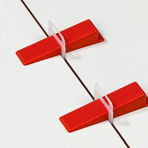 CHICIRIS Korrosionsbeständige Fliesen -Leveler -Spacers Kit für Glatte Wandböden Installation durch Profis (2,0 mm transparente Basis) von CHICIRIS
