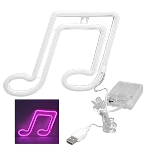 CHICIRIS LED Musical Note Neon, Musical Note Neon Künstlerisch Dual Power Supply 50000H Long Life 200lm für Hochzeitsfeier(#3) von CHICIRIS