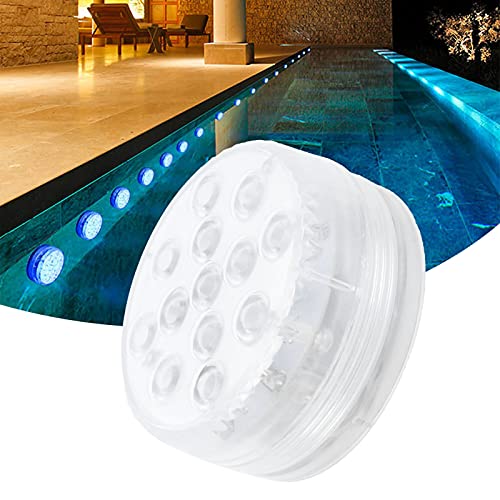 CHICIRIS LED Poolbeleuchtung mit Fernbedienung, Magnetische Poolbeleuchtung IP68 16 Farben RGB LED Unterwasserlampe Saugnäpfe von CHICIRIS