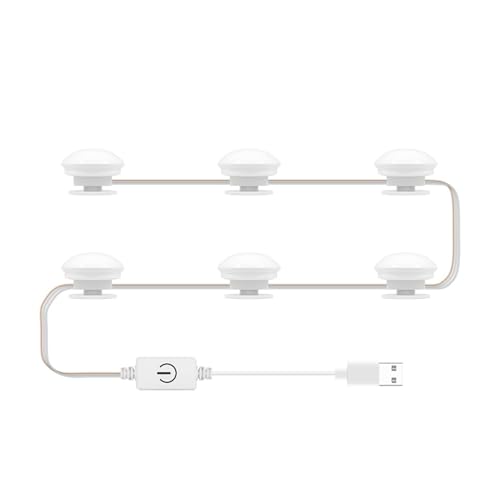 CHICIRIS LED - -up Leuchten Eitelkeitsspiegel Glühbirnenkit mit Unendlichem Dimmen, DREI Farbtemperaturen, Schminktisch, Badezimmer, Schlafzimmer (6 Glühbirnen) von CHICIRIS