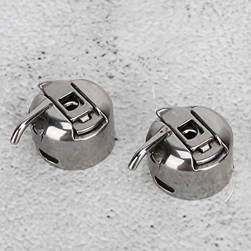 CHICIRIS Langlebiger Metall Reverse Bobbin Case 2pcs Exquisite Verarbeitungsmittelnähmaschinenzubehör für 15-88, 15K88, 15-90, 15-91 Besitzer Metall Als Bilder Gezeigt Größe: ca. 3 X 1,6 X 0,4 Cm von CHICIRIS
