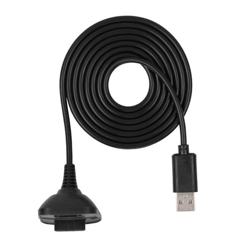 CHICIRIS Lastbares Lastkabel von 2 in 1 1,5 M für 360 -Controller - Neues Verschleißfestkabel Schnelle Ladung für ABS weiße Spieler (BLACK) von CHICIRIS