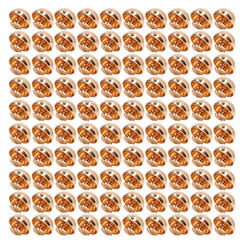 CHICIRIS Ledernieten 100 Set Starke Legierungs -Pilznieten für Schuhe Taschen Haustierkragen Silber Gold (GOLD) von CHICIRIS