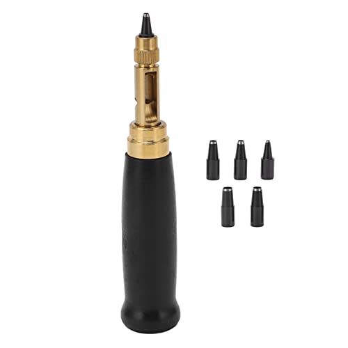 CHICIRIS Lederschrauben -Punch -Werkzeug Holzgriff Automatisch mit 6 pcs von CHICIRIS