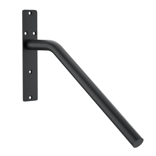 CHICIRIS Legierungstahl-Stahlwandhalterungstreppe Handläufe Erosionsbeständiges Treppengeländer Handgröße für 1-3 Stufenstreppe Innen- oder Außengebrauch (BLACK) von CHICIRIS