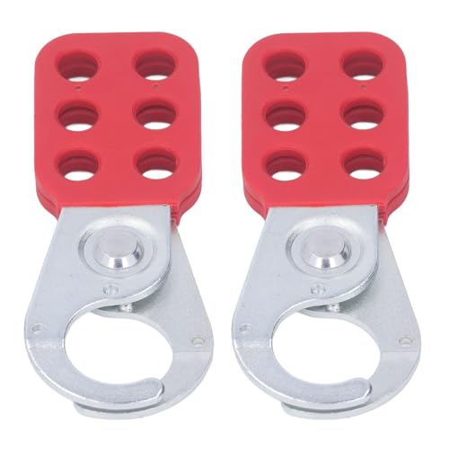 CHICIRIS Lockout -Vorhängeschloss -Tag Out HaSP Strong 6 Loch Verriegelungsvorrichtung für Eisen und Stahlarbeiter, 2pcs Lock Out HaSP Set mit Hoher Dicke Stahlplattenstempel von CHICIRIS