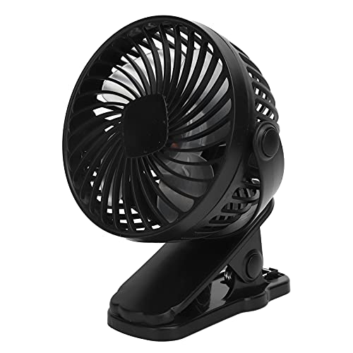 CHICIRIS Lüfter für Elektrische Klemme/Halter mit Verstellbarer Windgeschwindigkeits -Leichter Handheld -Lüfter für Innenaktivitäten Im Freien (BLACK) von CHICIRIS