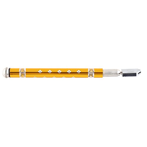 CHICIRIS Metall -Tap -Glasschneiderwalze mit Nicht Rutschem Griff Haltbares Glasschneidwerkzeug für Einfache Blockabteilung (YELLOW) von CHICIRIS