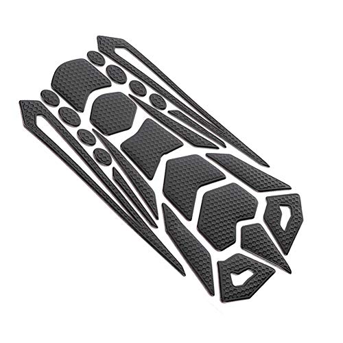 CHICIRIS Motorrad-Tank-Pad-Fischknochen-Aufkleber-Gummi-Kraftstoff-Tankschutz für Phantom Huanglong 600 mit Ultra-sticker Klebstoff-Rücken von CHICIRIS