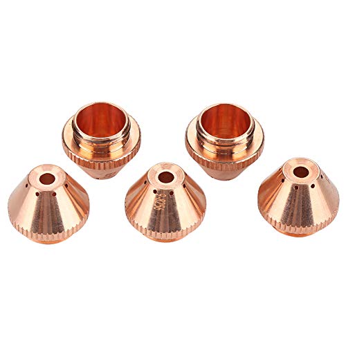 CHICIRIS Plasmaschildkappe Haltbar 120A Schneidfackelschild für SL60-SL100, Packung von 5-Telluriumkupfer, Luftschneidung, 1-50 Mm Dicke, 8-mm-Rohr-Grenzflächen-Grenzflächendurchmesser, für von CHICIRIS