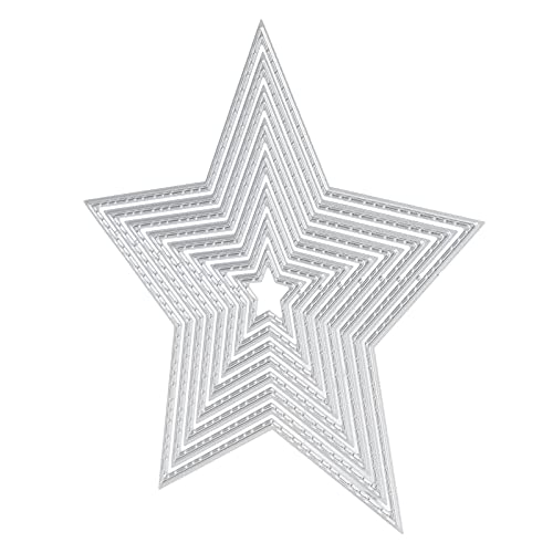 CHICIRIS Prägeordner Ordner Sterben Einfach zu Bedienende Fünf-Punkte-Sternform-Metall-Schneidstirb von CHICIRIS