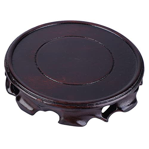CHICIRIS Retro -Stil aus Holz Runden Basis Sockel für Wohnkultur Teebassen Topfpflanzen Fischtanks Display (Innendurchmesser 11 Höhe 2,5 cm) von CHICIRIS