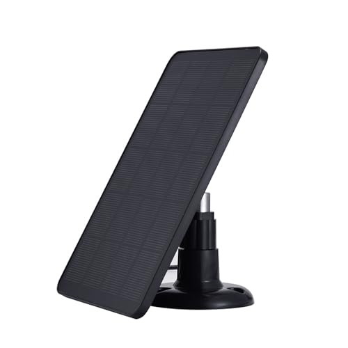 CHICIRIS Solar -Ladungsplatte Low -Power Überwachung Kameratorklingel mit ABS+ PC Hülle für die Sicherheit des Home Office, Entworfen durch Hocheffizientes Monokristallines Silizium mit PET (4w) von CHICIRIS