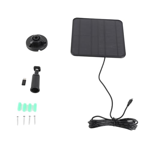 CHICIRIS Solar -Ladungsplatte Low -Power Überwachung Kameratorklingel mit ABS+ PC Hülle für die Sicherheit des Home Office, Entworfen durch Hocheffizientes Monokristallines Silizium mit PET (5W) von CHICIRIS