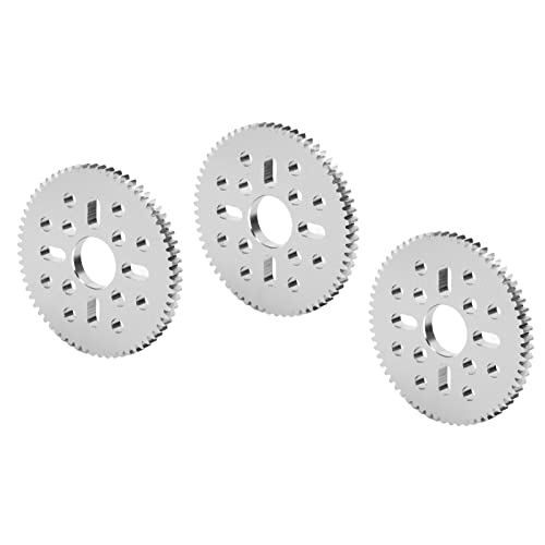 CHICIRIS Sporngetriebe Haltbarer Gerader Zahn Aluminium Zahnrad für Roboter 3pcs 0,8 Mod 14 Mm Mittelloch 4 Mm Dicke für Mechanische Geräte (4312-0414-0064) von CHICIRIS