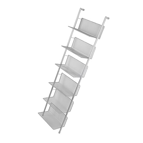 CHICIRIS Standing Bookshelf Metal 6 -Tier Moderne Bodenlagerregal für Zeitung Wohnzimmer Schlafzimmer Premium Material CHICIRIS Standing Bookshelf Metal 6 -Tier Moderne Bodenlagerregal für Zeitung Wohnzimmer Schlafzimmer Premium Material von CHICIRIS