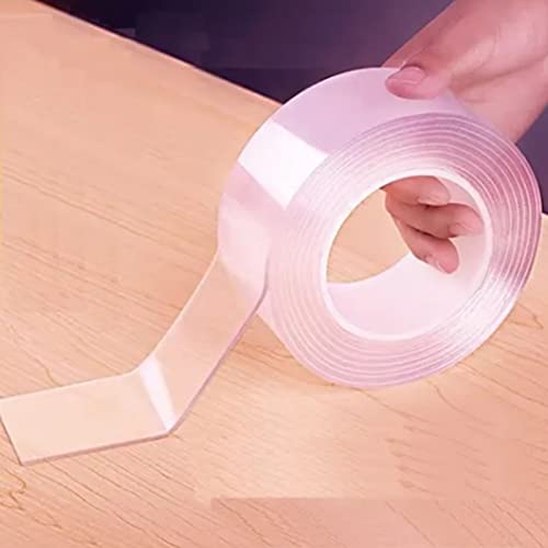 CHICIRIS Starkes Transparentes Acryl -doppelseitiges Klebeband mit Funktion für Platzeinsparung, 3PCS -Nanometerklebeband für den Heimgebrauch von CHICIRIS